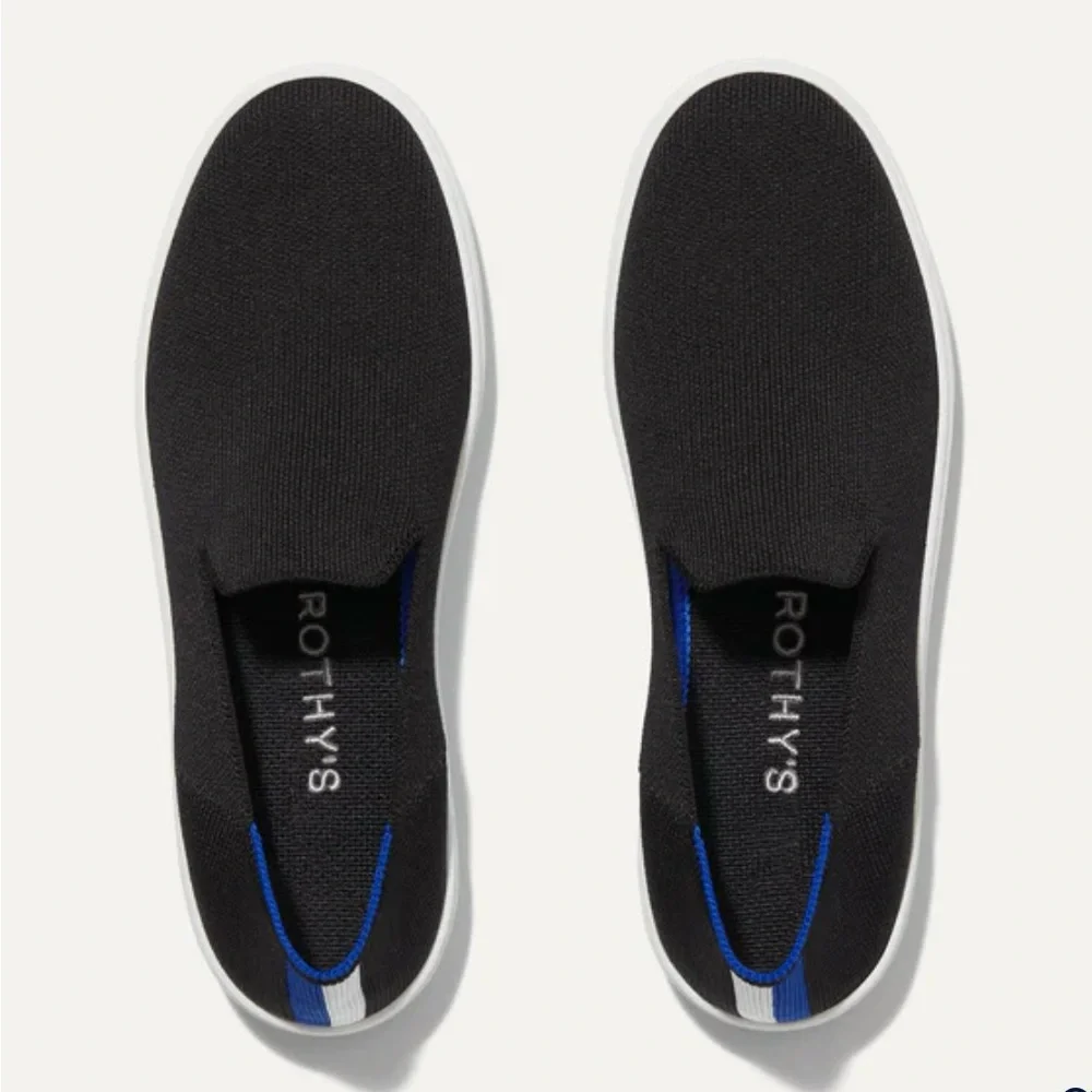 Rothy’s original Slip on Sneaker- Black 7.5 - Picture 1 of 6